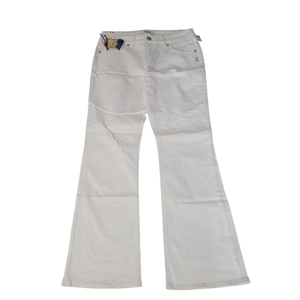 Silver Jeans Co Suki Mid Rise Bootcut White Denim Jeans 30x31 New